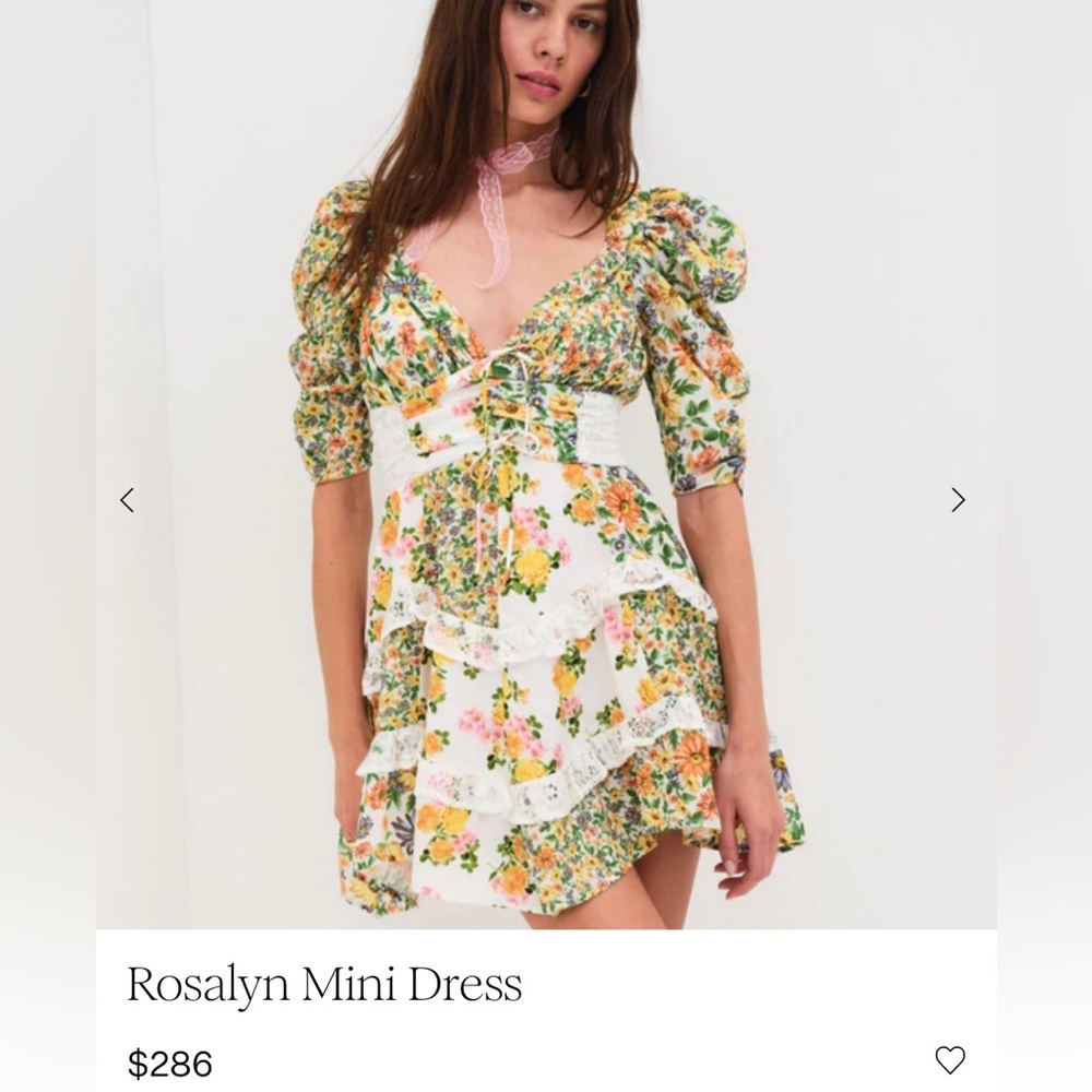 For Love and Lemons Rosalyn Mini Dress